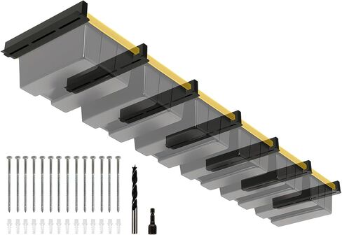 6-bin Overhead Garage Storage Rack, Ceiling Storage Racks Heavy Duty, Powder Coated Tote Storage Rack for Garages, Sheds, Storerooms (7 PCS, for 6 Bins) in Kuwait