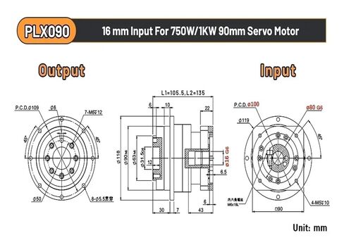 ردود الفعل الدائرية ذات الحافة الحلزونية ردود الفعل 3 ≤Arcmin نسبة 3: 1 ~ 100: 1 NEMA23/34 علبة التروس (لـ 86 Stepper 12.7) in Kuwait