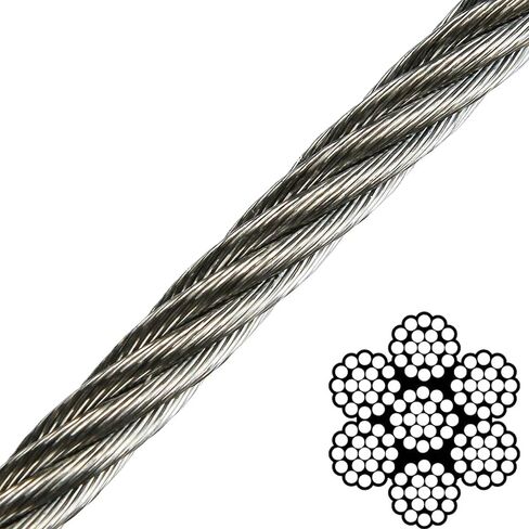 3/8 "× 250 '7x19 316 كابل الطائرات الفولاذ المقاوم للصدأ in Saudi Arabia