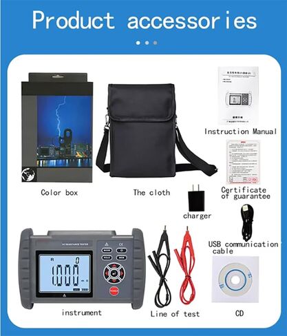 Micro Ohmmeter منخفض أوم متر ميلي أوكميتر اختبار مقاومة الترابط التجهيز مع 0.01mΩ إلى 30.00kΩ دقة 10uΩ واجهة USB 0.1 ٪ لقياس لفائف المحولات in Saudi Arabia