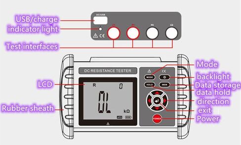 Digital DC DC LOW RESTANCE TESTER MICRO OHM METER TESTERER MILLI OHMMETER in Saudi Arabia