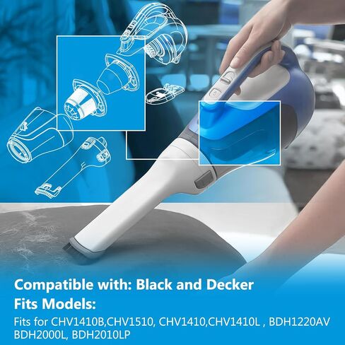 2 Pack Replacement 90558115 Pre Filter for Black & Decker CHV1410B CHV1510 CHV1410 CHV1410L BDH1220AV BDH2000L BDH2010LP Vacuum Models in Saudi Arabia