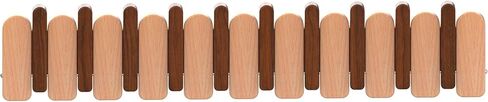Wall Mounted Piano Key Hanger | Flip Style Hook | Entrance Wall Art Hook, Made of Oak Wood (3 Times Painted, 4 Times Polished) (Beech, 6Hooks) in Kuwait