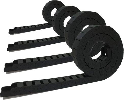 10 x 20mm 10 * 20mm L1000mm Cable Drag Chain Wire Carrier with end connectors for CNC Router Machine Tools/Fully Enclosed(7x15mm) in Saudi Arabia