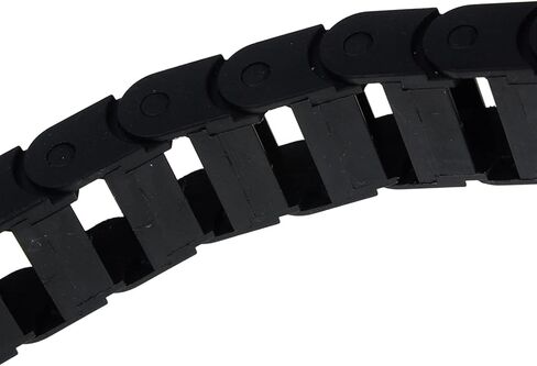 10 x 20mm 10 * 20mm L1000mm Cable Drag Chain Wire Carrier with end connectors for CNC Router Machine Tools/Fully Enclosed(7x15mm) in Saudi Arabia