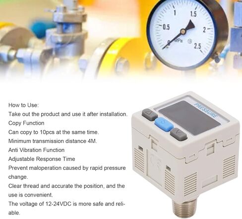 مفتاح الضغط الرقمي ، DC 12-24V هو منظم ضغط الهواء صمام وحدة التحكم في مفتاح الضغط الفراغي الهوائية ، RC 1/8in in Saudi Arabia