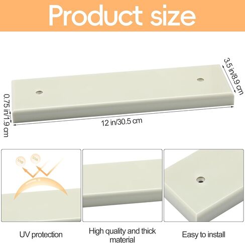 BBTO 1 Pcs UV Resistant Marine Grade Resistant Boat Transducer Mounting Plate Block Hardware Kit for Boat, 12" 3. 5" 0. 75" in Saudi Arabia