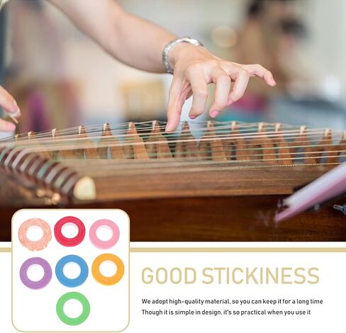 Milisten 7pcs String Instrict Tape Finger for Guzheng Pipa Lute Guitar Nail Nail Protection Colors in Saudi Arabia