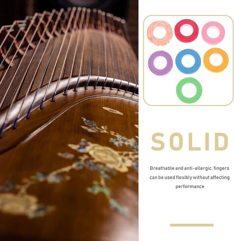 Milisten 7pcs String Instrict Tape Finger for Guzheng Pipa Lute Guitar Nail Nail Protection Colors in Saudi Arabia