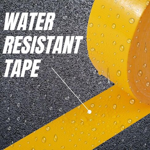 Professor Pickleball Court Tape - Makes Full Size Court - Outdoor Pickleball Marking Kit - 2" x 200 FT, Yellow Tape for Temporary Court Lines, No Residue, Quick and Easy Application in Saudi Arabia