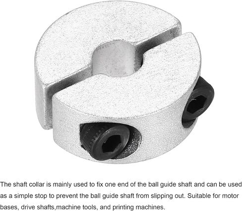 MECCANIXITY 6pcs Shaft Collar 10mm Bore Double Split Aluminium Alloy Clamping Shaft Collars with Set M4 Screw for Industrial Automation Conveyor Belt Systems in Saudi Arabia