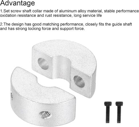 MECCANIXITY 6pcs Shaft Collar 10mm Bore Double Split Aluminium Alloy Clamping Shaft Collars with Set M4 Screw for Industrial Automation Conveyor Belt Systems in Saudi Arabia