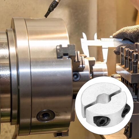 MECCANIXITY 6pcs Shaft Collar 10mm Bore Double Split Aluminium Alloy Clamping Shaft Collars with Set M4 Screw for Industrial Automation Conveyor Belt Systems in Saudi Arabia