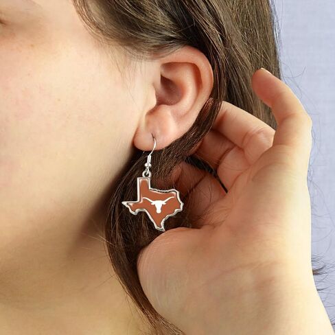 From the Heart Texas Longhorns State of Mine Earrings Jewelry Gift Licensed UT, Silver in Saudi Arabia