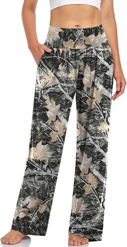 UEU Women's Cozy Thin High Waisted Sleep Yoga Pants Casual Loose Fit Sweatpants Comfy Lounge Pjs Pajamas Sweat Pant with Pockets in Saudi Arabia