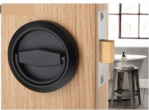 Hidden Door Locks Stainless Steel Handle Recessed Invisible Keyless Mechanical Outdoor Lock 1Pcs(Polish Set) in Saudi Arabia