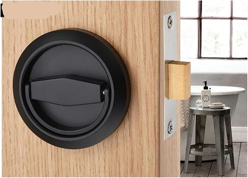 Hidden Door Locks Stainless Steel Handle Recessed Invisible Keyless Mechanical Outdoor Lock 1Pcs(Polish Set) in Saudi Arabia