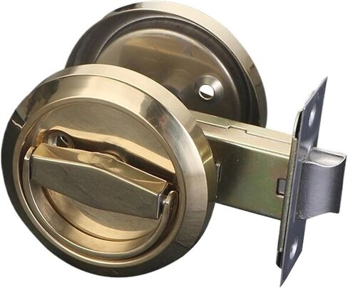 Hidden Door Locks Stainless Steel Handle Recessed Cabinet Invisible Pull Mechanical Outdoor Lock 1Pcs(Gold Set) in Saudi Arabia