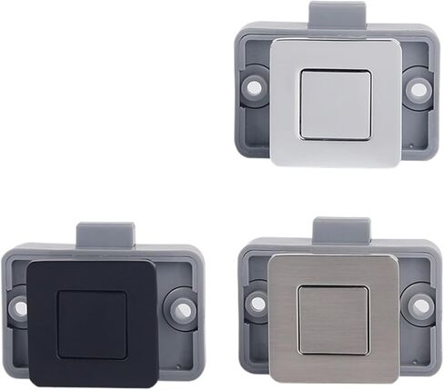 قفل سيارة Camper Lock 26mm RV Caravan Boat Motor Home Cabinet Lock Lock بدون مفتاح مضمار زر واحد (Chrome) in Kuwait