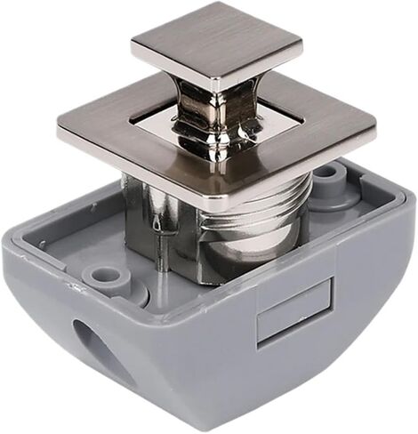 قفل سيارة Camper Lock 26mm RV Caravan Boat Motor Home Cabinet Lock Lock بدون مفتاح مضمار زر واحد (Chrome) in Kuwait