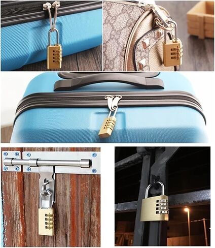 Solid Brass Copper Security Padlock Password Combination Code Lock Drawer Lock Hardware 1Pcs(AS-3-B-52) in Saudi Arabia