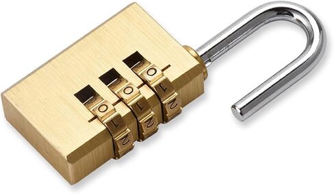 Solid Brass Copper Security Padlock Password Combination Code Lock Drawer Lock Hardware 1Pcs(AS-3-B-52) in Saudi Arabia