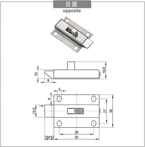 304 Stainless Steel Door Pin Door Bolt Door Buckle Indoor Spring Stretching Bolt Hinge 1Pcs(Opposite) in Saudi Arabia