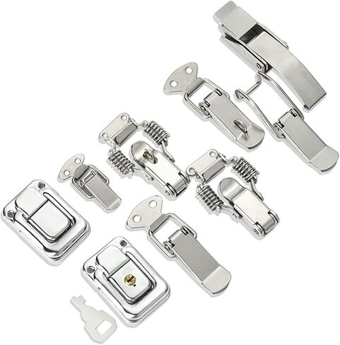 صناديق الخزانة الربيع المحملة المزلاج الصيد تبديل HASP الصلب MILD HASP WINDOWRAWARE TOOLWARE LOCK 1PCS (J107) in Saudi Arabia