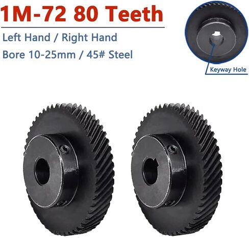 1pc 1m 72 80 ترس حلزوني 45 درجة 1 وحدة 72T 80T متداخلة العتاد اليسرى/اليمنى من العتاد الفولاذ التجوي in Saudi Arabia