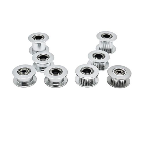 20 Teeth 2GT Idler Pulley Synchronous Wheel Bore 3/4/5/6/8mm with Bearing Belt Width 6/9/10/12/15mm 3D Printer GT2 Timing Pulley(Bore 4mm No Teeth,50pcs,12mm-Silver) in Kuwait