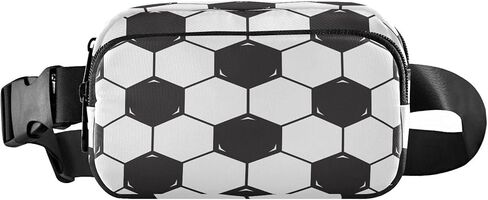 Exnundod Fanny حزم كرة القدم sexangle نمط مطبوع ، محفظة الخصر حزمة كرة القدم تحت عنوان أكياس كروسودي in Kuwait