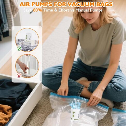 AGPTEK Portable Air Pump for Inflatables, 5.5kPa 1600mAh Tiny Rechargeable Electric air Pump with Led Light for Air Mattress Pool Floats, Vacuum Storage Bags Camping Magnetic Mini Inflator in Saudi Arabia