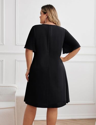 Hanna Nikole Plus Size Women’s Dress A-Line Short Shulle Sleeve Women 2025 SPING Summer Dress Ampricot 22 Plus in Saudi Arabia