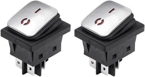 2pcs أسود DC 30A/36V ON/OFF BOAT ROCKER التبديل 4 دبابيس مع ضوء LED in Kuwait