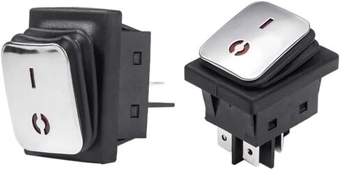 2pcs أسود DC 30A/36V ON/OFF BOAT ROCKER التبديل 4 دبابيس مع ضوء LED in Saudi Arabia