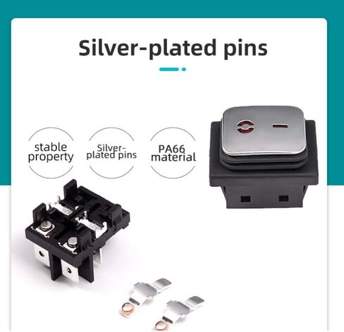 2pcs أسود DC 30A/36V ON/OFF BOAT ROCKER التبديل 4 دبابيس مع ضوء LED in Saudi Arabia