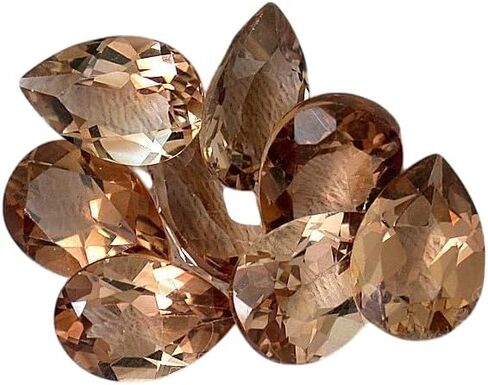 واحد 10x7 10mm × 7mm pear Golden Topaz Gemstone Gem Stone EBS9533/8625 in Kuwait