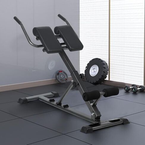 Roman Chair Hyperextension Bench,Back Extension Bench,Angle Height Adjustable Back Exercise Machine,Sit Up Fitness Abdominal Exercise,Back Gym Machine Bench for Women Men Full Body in Saudi Arabia