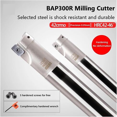 BAP300R 10 12 16 20mm Carbide Insert Mlamped Milling Cutting الكتف الزاوية اليمنى دقة Cutter Mill APMT1135 حامل أيضًا (APMT113504 MP7330) in Saudi Arabia
