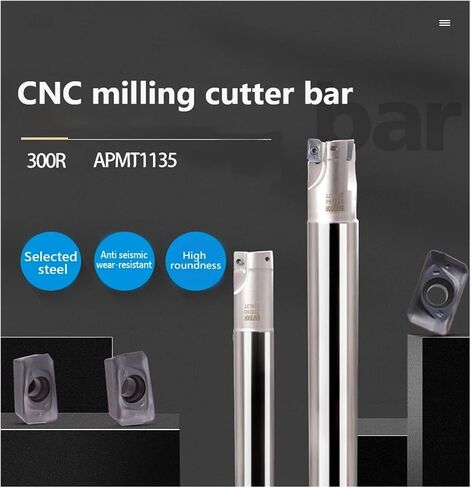 BAP300R 10 12 16 20mm Carbide Insert Mlamped Milling Cutting الكتف الزاوية اليمنى دقة Cutter Mill APMT1135 حامل أيضًا (APMT113504 MP7330) in Saudi Arabia