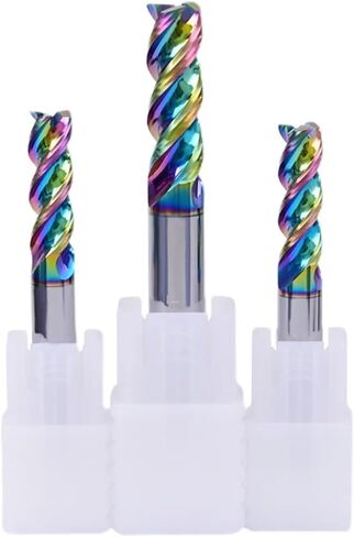 Flute Carbide Milling Cutter HRC55 3 Flute Tungsten End Mill CNC Tool 1-20 for Aluminum Fiberglass Acrylic Wood Copper Plasti(Coating,20X45X100) in Saudi Arabia