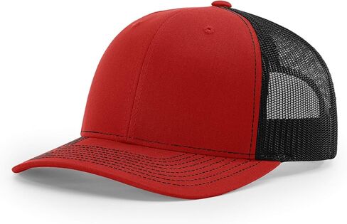 Richardson Usisex 112 Trucker Snapback Baseball Cap ، تقسيم هيذر رمادي/أسود ، وحجم واحد يناسب أكثر in Saudi Arabia