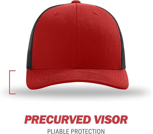 Richardson Usisex 112 Trucker Snapback Baseball Cap ، تقسيم هيذر رمادي/أسود ، وحجم واحد يناسب أكثر in Saudi Arabia