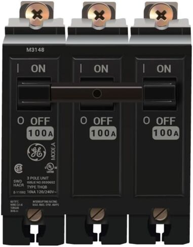THQB32100 - GE - 100 Amp Circuit Breaker Bolt-On - 100 Amp - 3 Pole - 240 Volt in Saudi Arabia