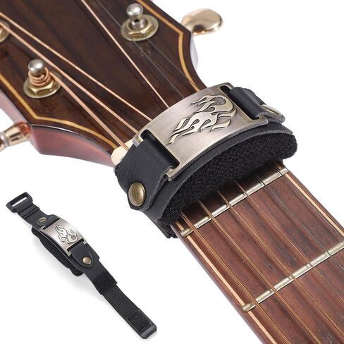 Facmogu Guitar Mute Fret Wrap, Universal Guitar String Dampener, Adjustable Bass Silencer Fit for 6/7-String Guitars, 4/5/6-String Bass, Fret Wrap Electric Guitar Fingerboard Mute Tape (Flame Pattern) in Saudi Arabia