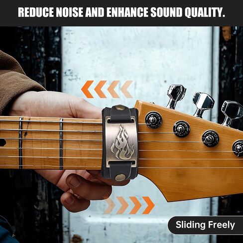 Facmogu Guitar Mute Fret Wrap, Universal Guitar String Dampener, Adjustable Bass Silencer Fit for 6/7-String Guitars, 4/5/6-String Bass, Fret Wrap Electric Guitar Fingerboard Mute Tape (Flame Pattern) in Saudi Arabia