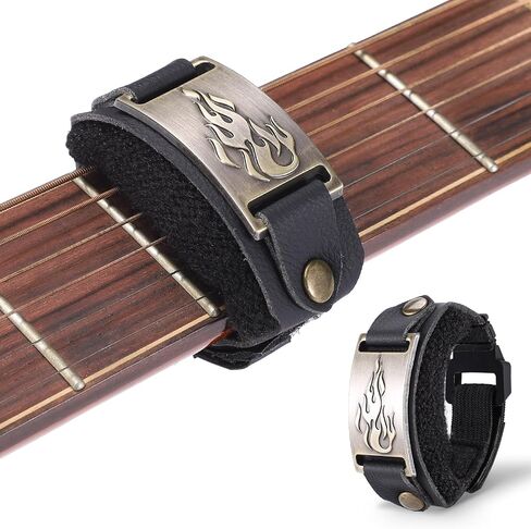 Facmogu Guitar Mute Fret Wrap, Universal Guitar String Dampener, Adjustable Bass Silencer Fit for 6/7-String Guitars, 4/5/6-String Bass, Fret Wrap Electric Guitar Fingerboard Mute Tape (Flame Pattern) in Saudi Arabia