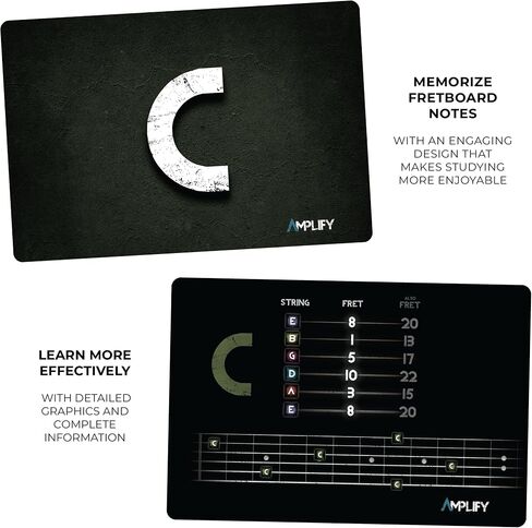 Fretboard Memorization Guitar Flash Cards - 80 Music Flash Cards to Memorize Your Fretboard - Gifts for Guitar Players - Alternative to Fretboard Stickers, Guitar Chord Chart or Guitar Scales Book in Saudi Arabia