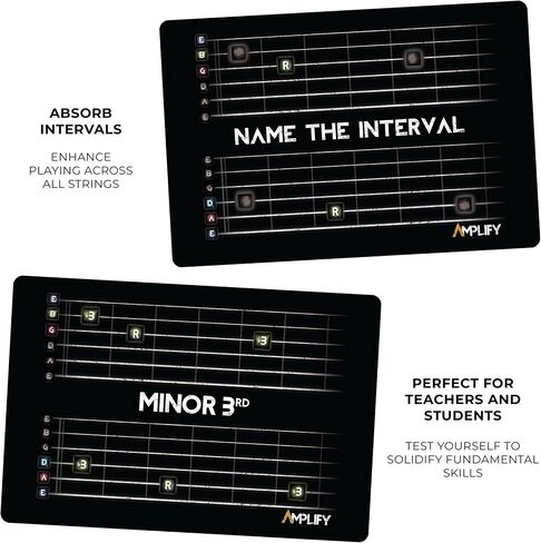 Fretboard Memorization Guitar Flash Cards - 80 Music Flash Cards to Memorize Your Fretboard - Gifts for Guitar Players - Alternative to Fretboard Stickers, Guitar Chord Chart or Guitar Scales Book in Saudi Arabia