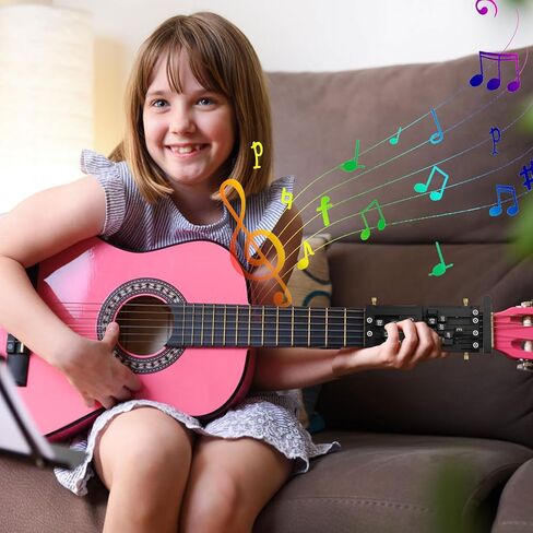 Guitar Chord Presser - Guitar Aid Chord Trainer للمبتدئين ، أداة ممارسة الجيتار و Chord Helper مع 6 اختيارات وكابو ، إكسسوارات مجموعة أدوات التعلم المحمولة للغيتار للقيثارات الصوتية in Kuwait